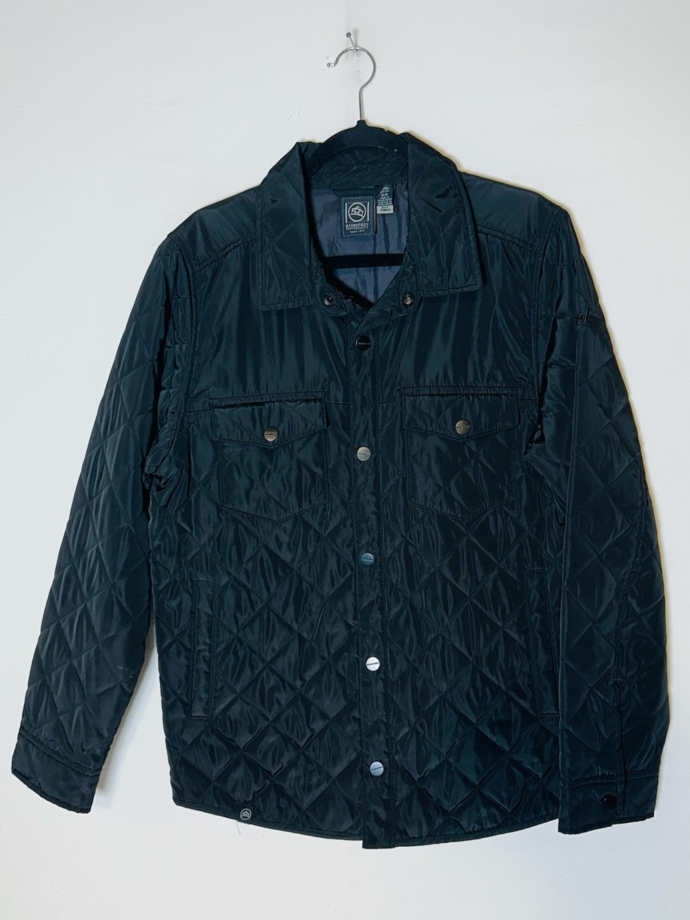 Stormtech Diamond Quilt Shirt Jacket M Black Insulated Utility Pocket Workwear